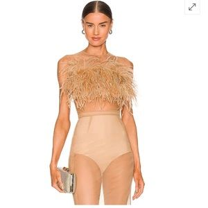 The Bar Marcel Feather Top in Champagne 🥂✨🤎 SOLD OUT online!